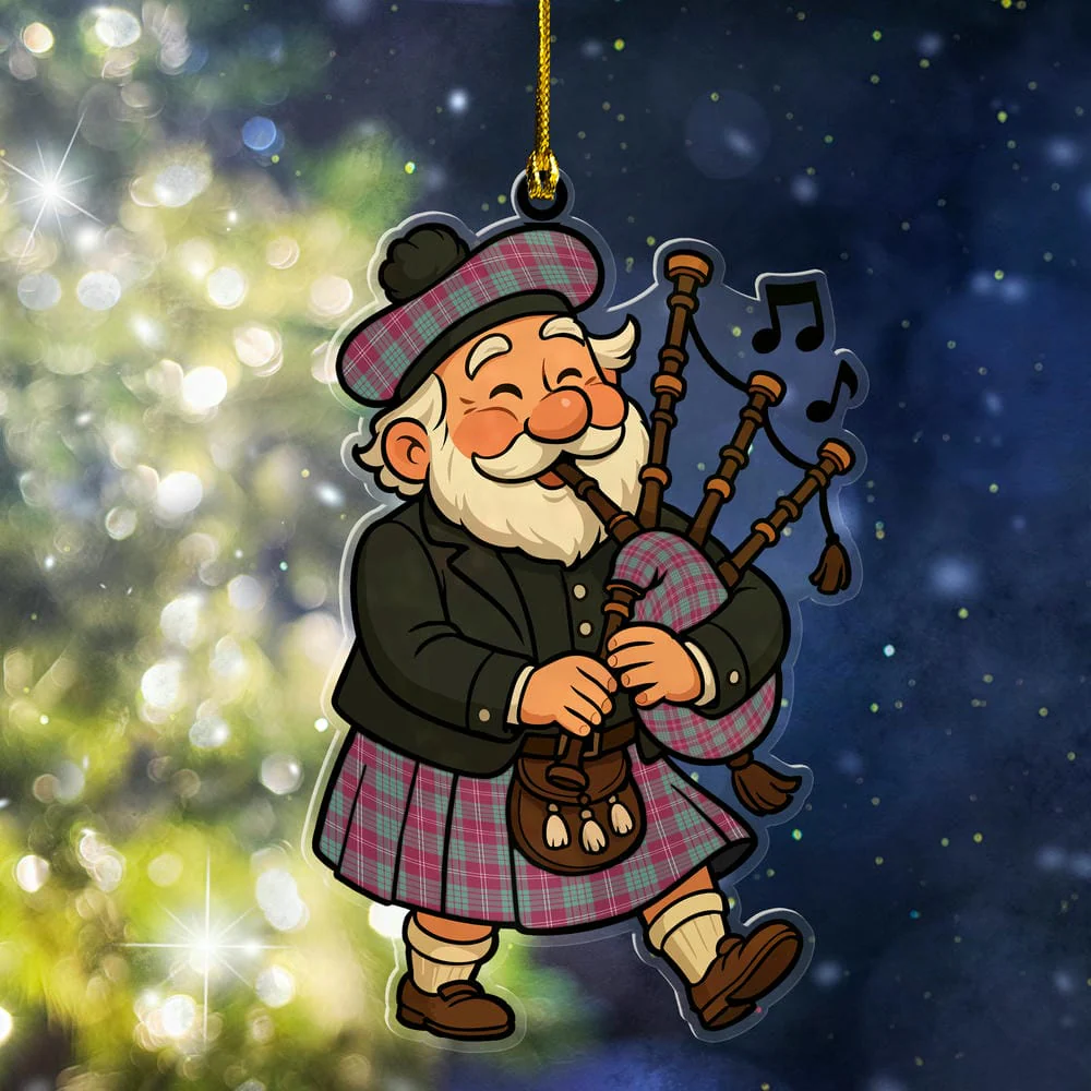 Scottish Crawford Ancient Tartan Ornament Scottish Santa In Kilt