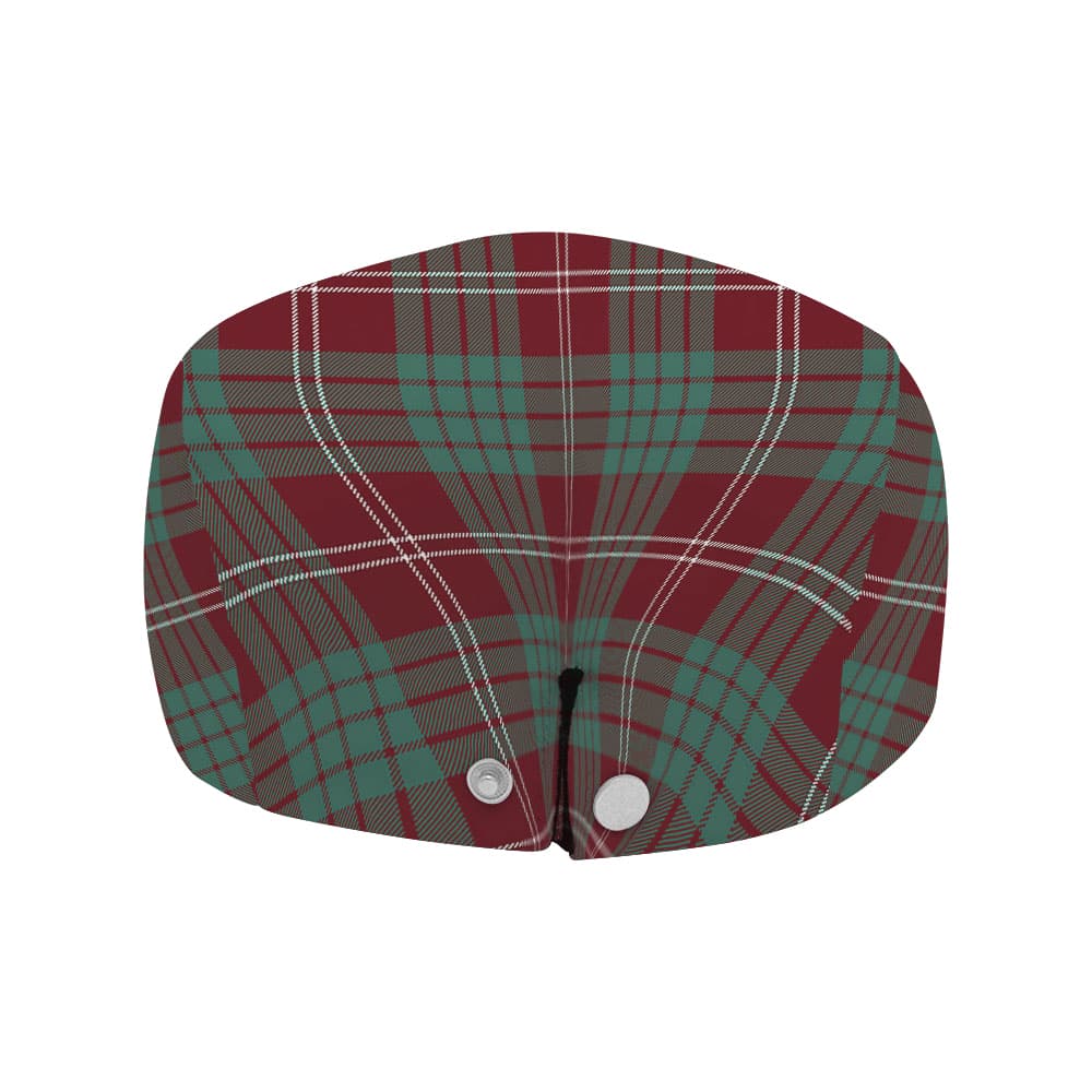 Scottish Crawford Clan Badge Tartan Flat Cap - Image 4