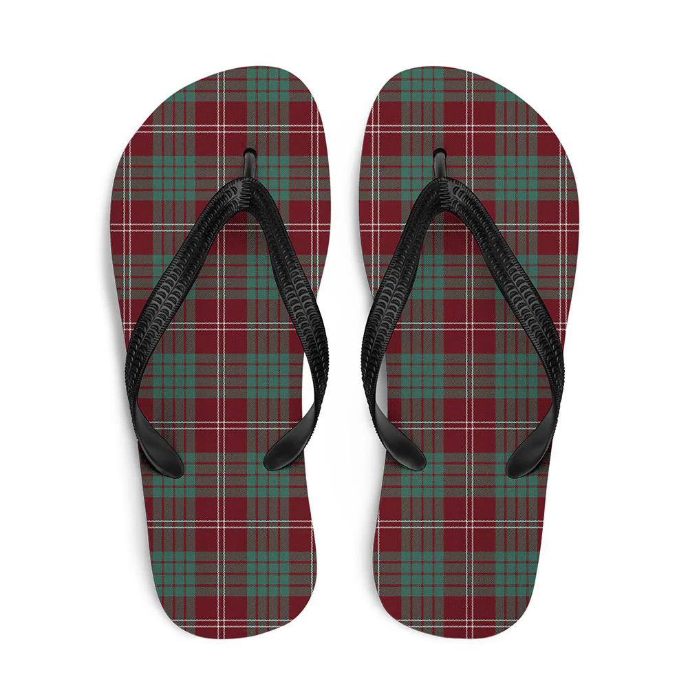 Scottish Crawford Modern Clan Badge Tartan Flip Flops