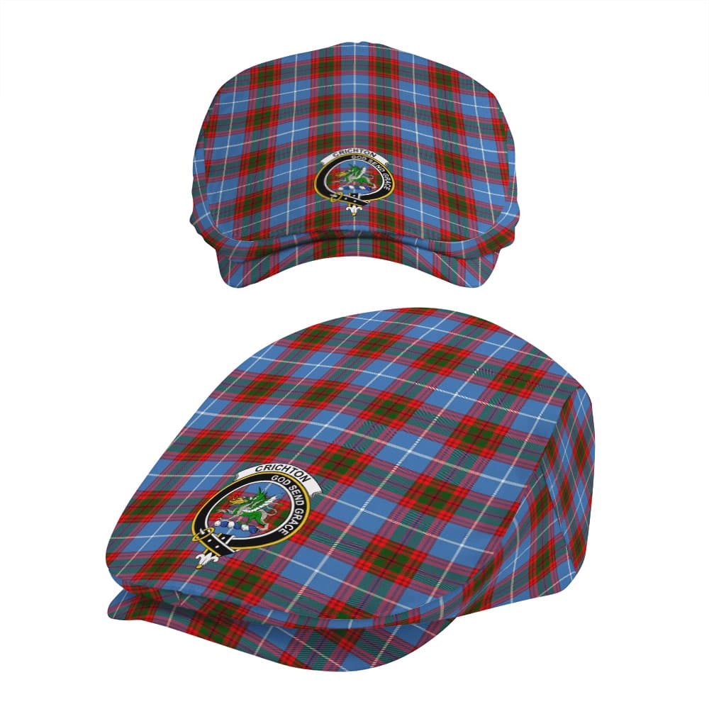 Scottish Crichton Clan Badge Tartan Flat Cap - Image 5