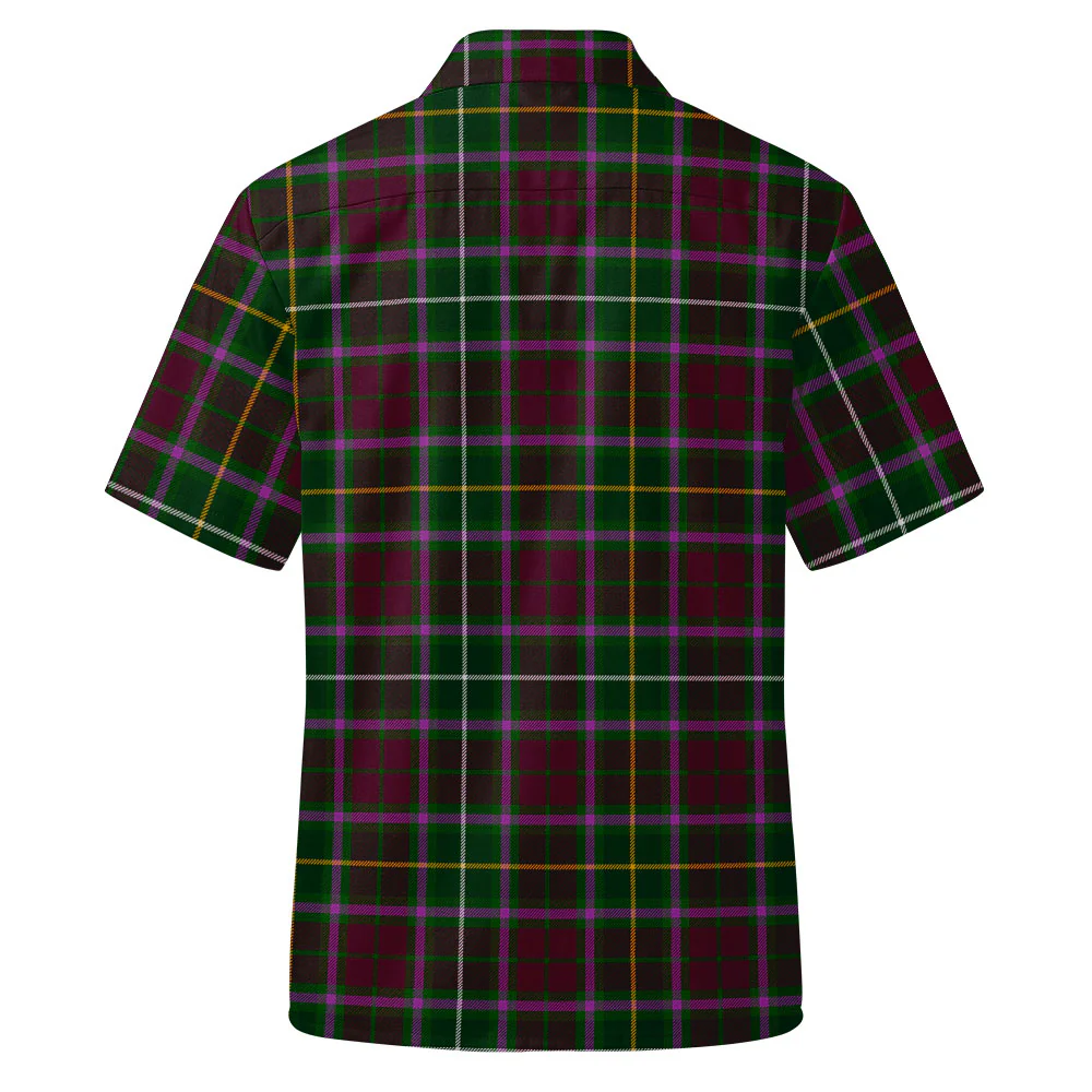 Scottish Crosbie Clan Badge Tartan Short Sleeve Work Shirt - Image 3