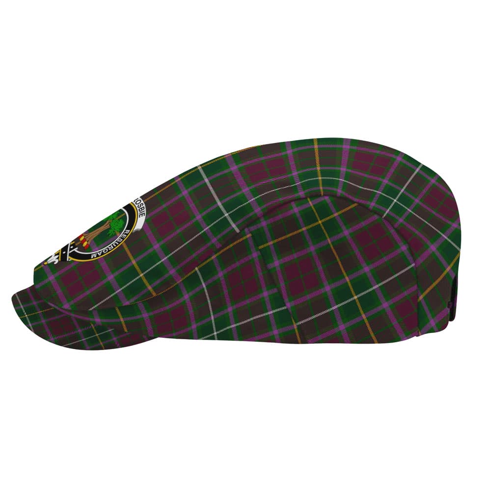 Scottish Crosbie Clan Badge Tartan Flat Cap - Image 3