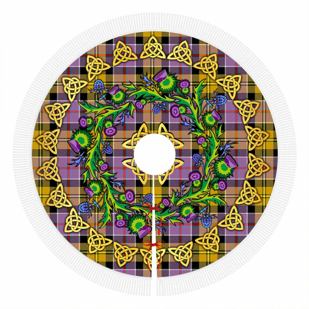 Scottish Culloden Ancient Tartan Thistle Celtic Knot Christmas Tree Skirt - Image 4