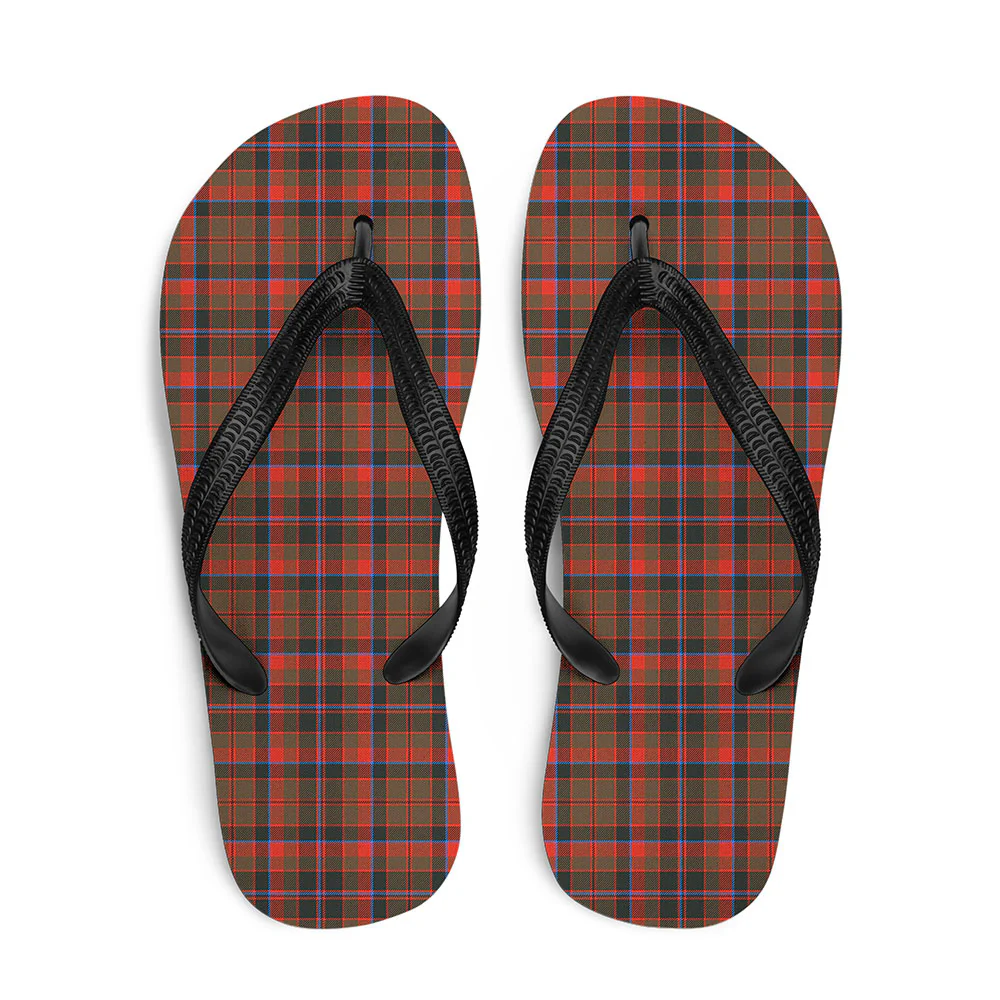 Scottish Cumming Hunting Weathered Clan Badge Tartan Flip Flops