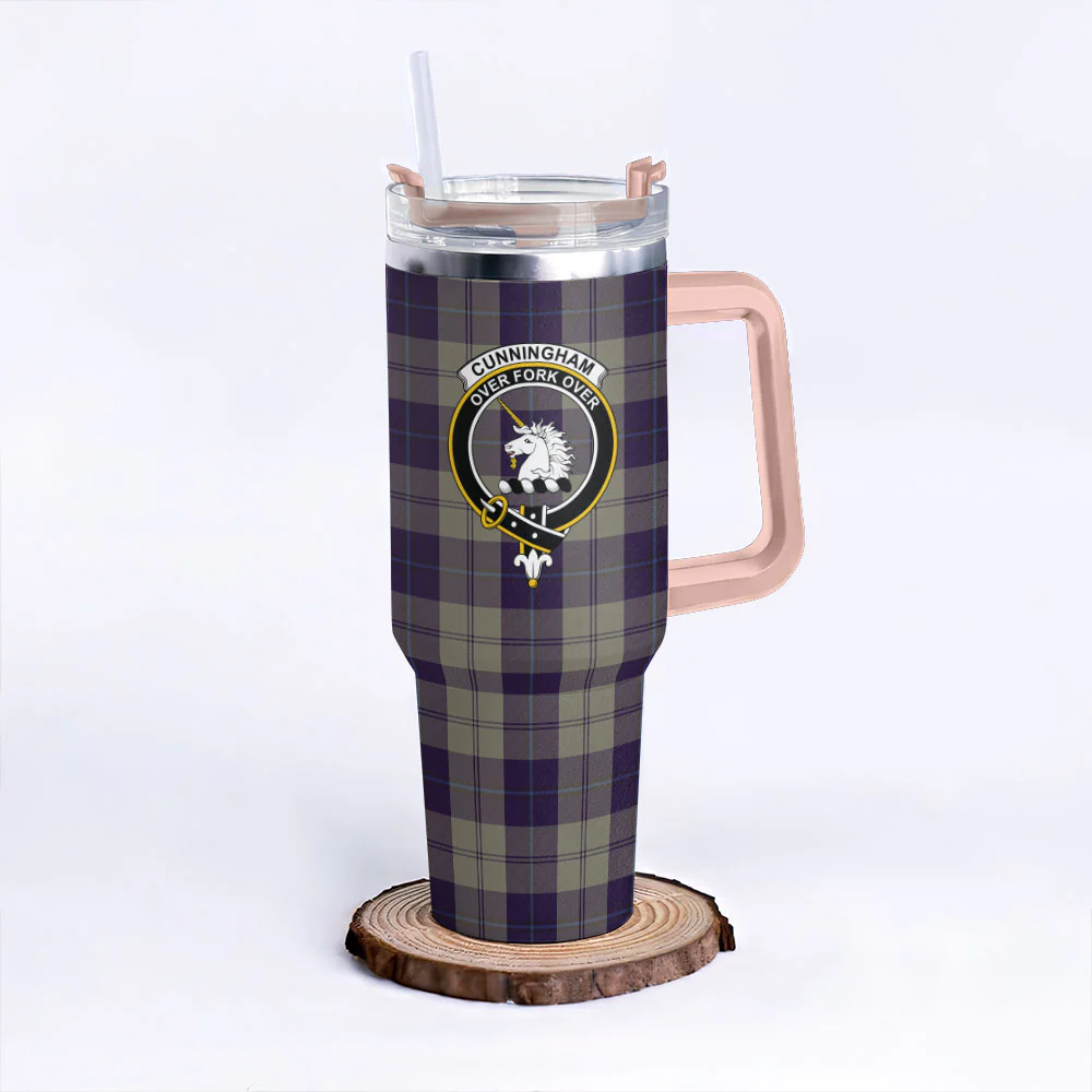 Scottish Cunningham Dress Blue Dancers Clan Badge Tartan 40oz Tumbler - Image 4