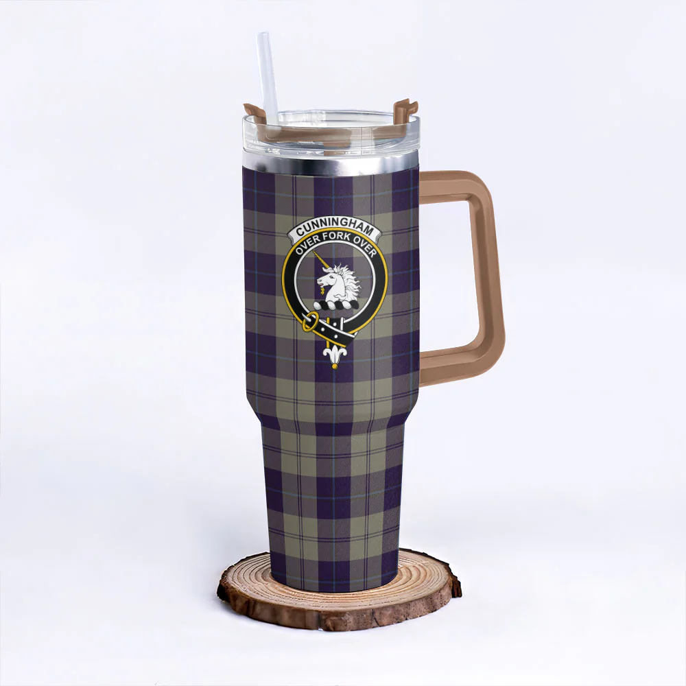 Scottish Cunningham Dress Blue Dancers Clan Badge Tartan 40oz Tumbler - Image 9