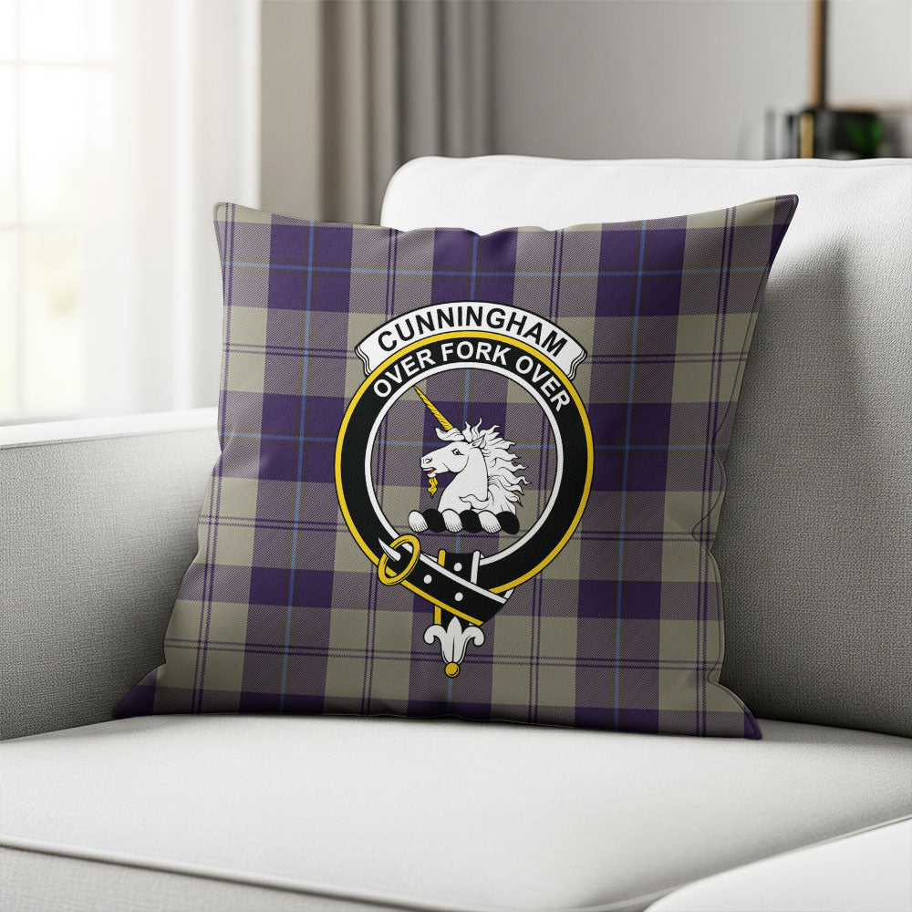Scottish Cunningham Dress Blue Dancers Clan Badge Tartan Pillow Case - Image 2
