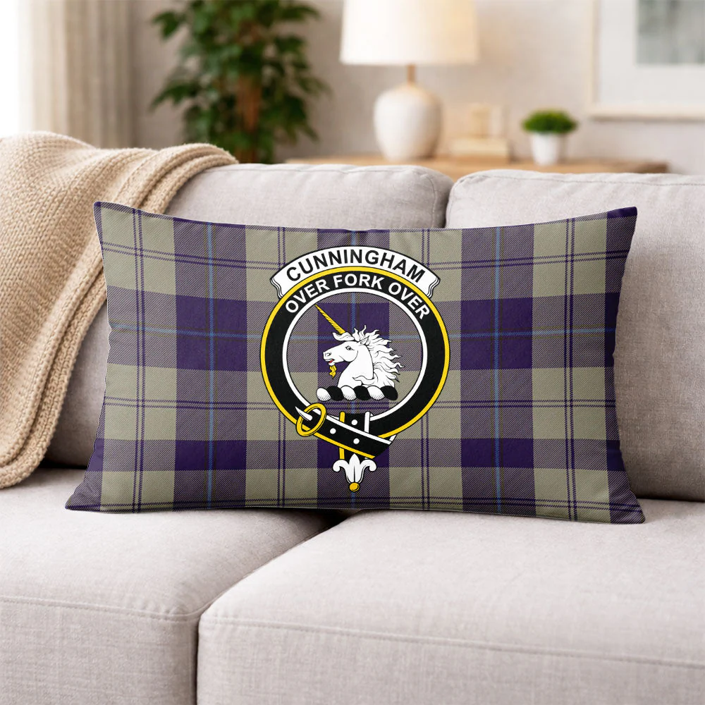 Scottish Cunningham Dress Blue Dancers Clan Badge Tartan Pillow Case - Image 3