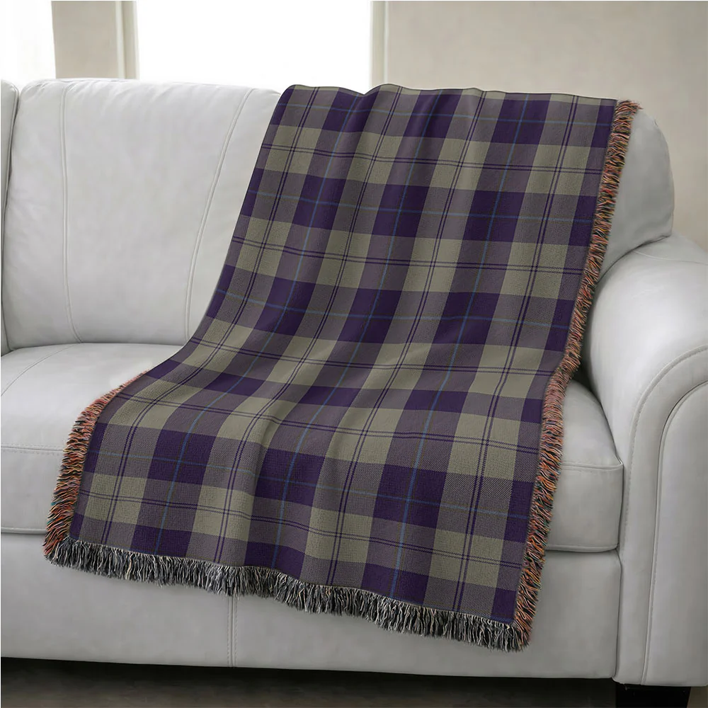 Scottish Cunningham Dress Blue Dancers Clan Badge Tartan Woven Blanket - Image 4