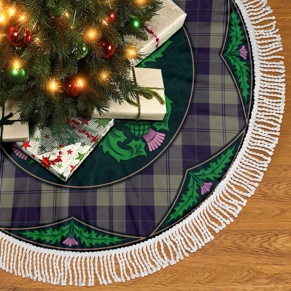 Scottish Cunningham Dress Blue Dancers Tartan Christmas Tree Skirt Old Scottish Thistle Flower - Image 5