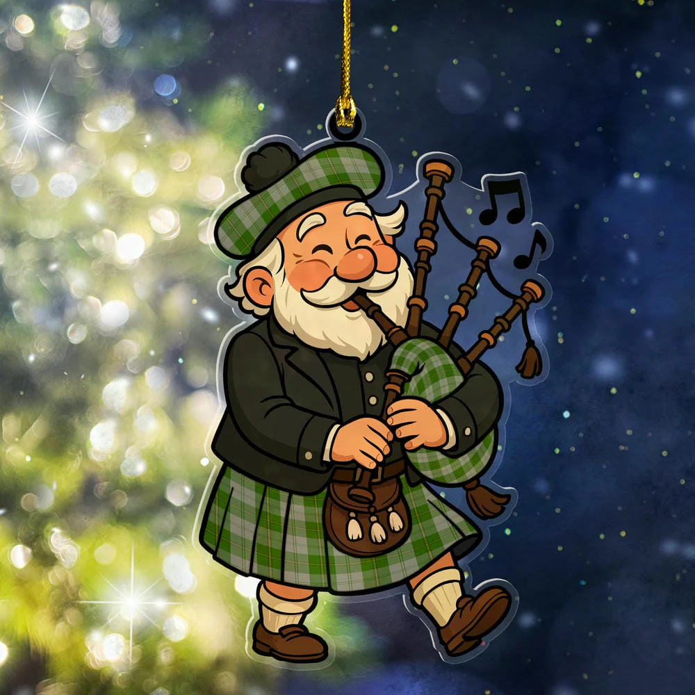 Scottish Cunningham Dress Green Dancers Tartan Ornament Scottish Santa In Kilt