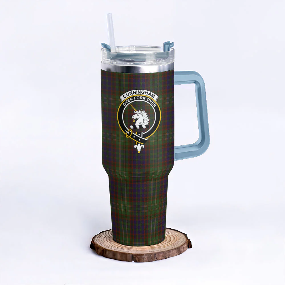 Scottish Cunningham Hunting Modern Clan Badge Tartan 40oz Tumbler - Image 5
