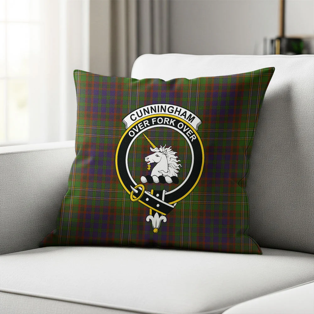 Scottish Cunningham Hunting Modern Clan Badge Tartan Pillow Case - Image 2