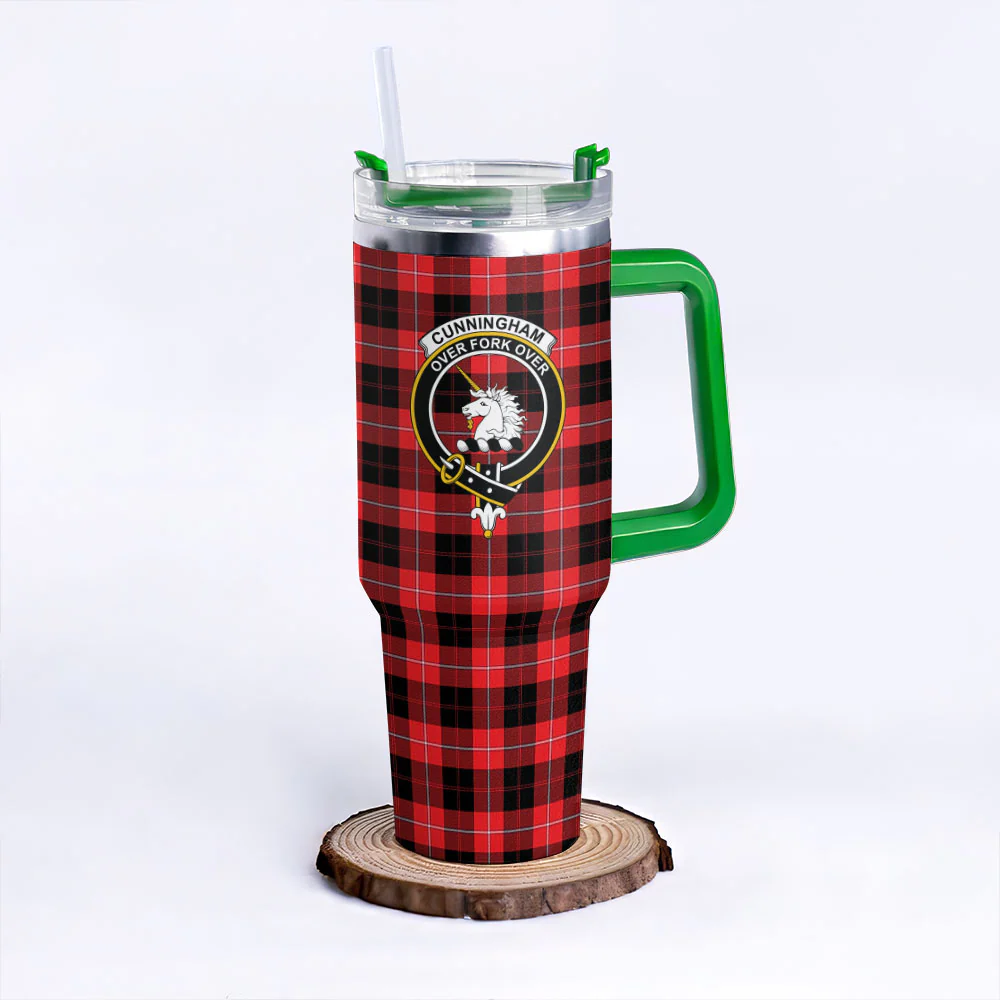 Scottish Cunningham Modern Clan Badge Tartan 40oz Tumbler - Image 8