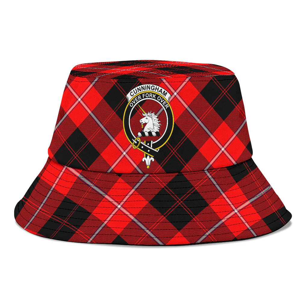 Scottish Cunningham Modern Clan Badge Tartan Bucket Hat - Image 2