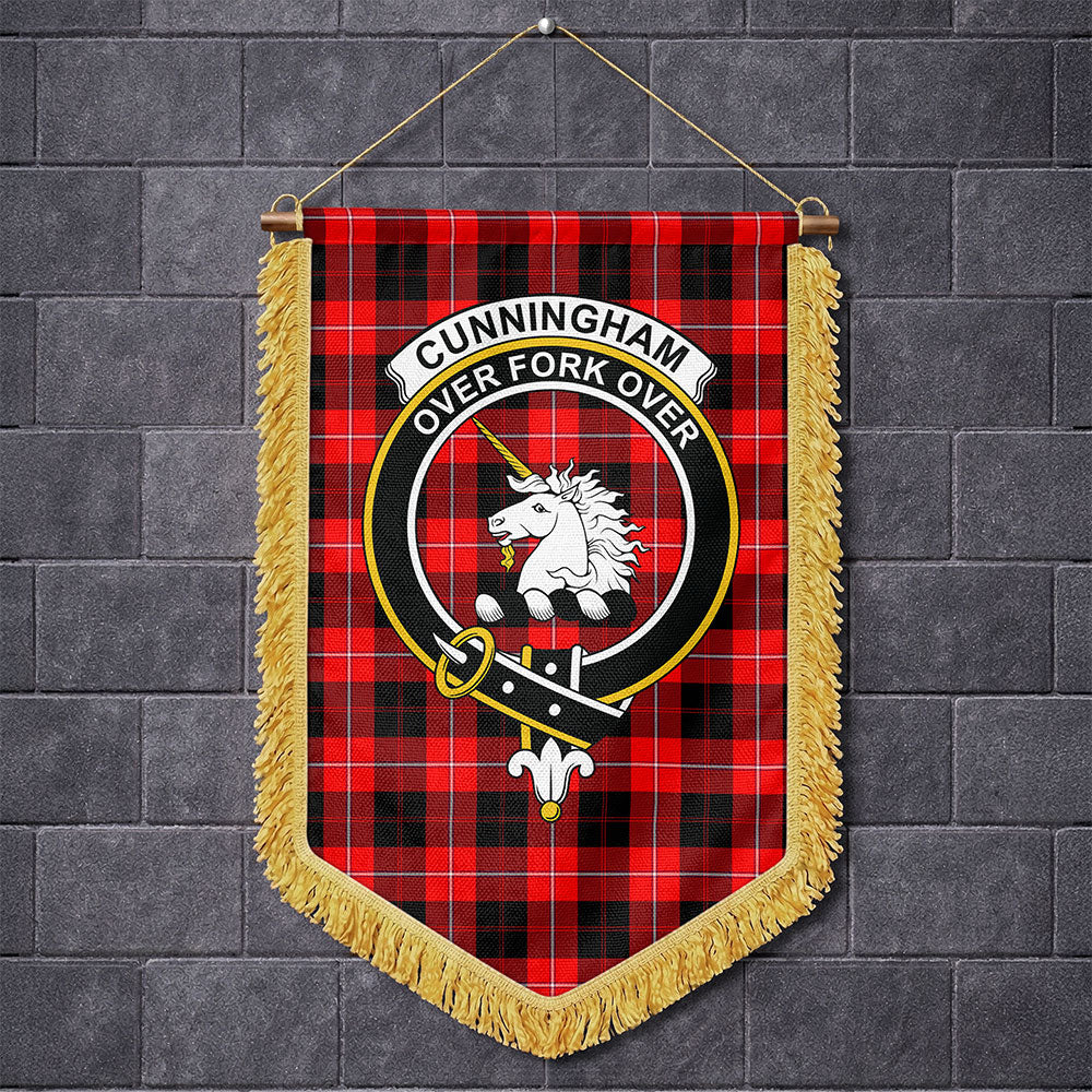 Scottish Cunningham Modern Clan Badge Tartan Wall Hanging Banner