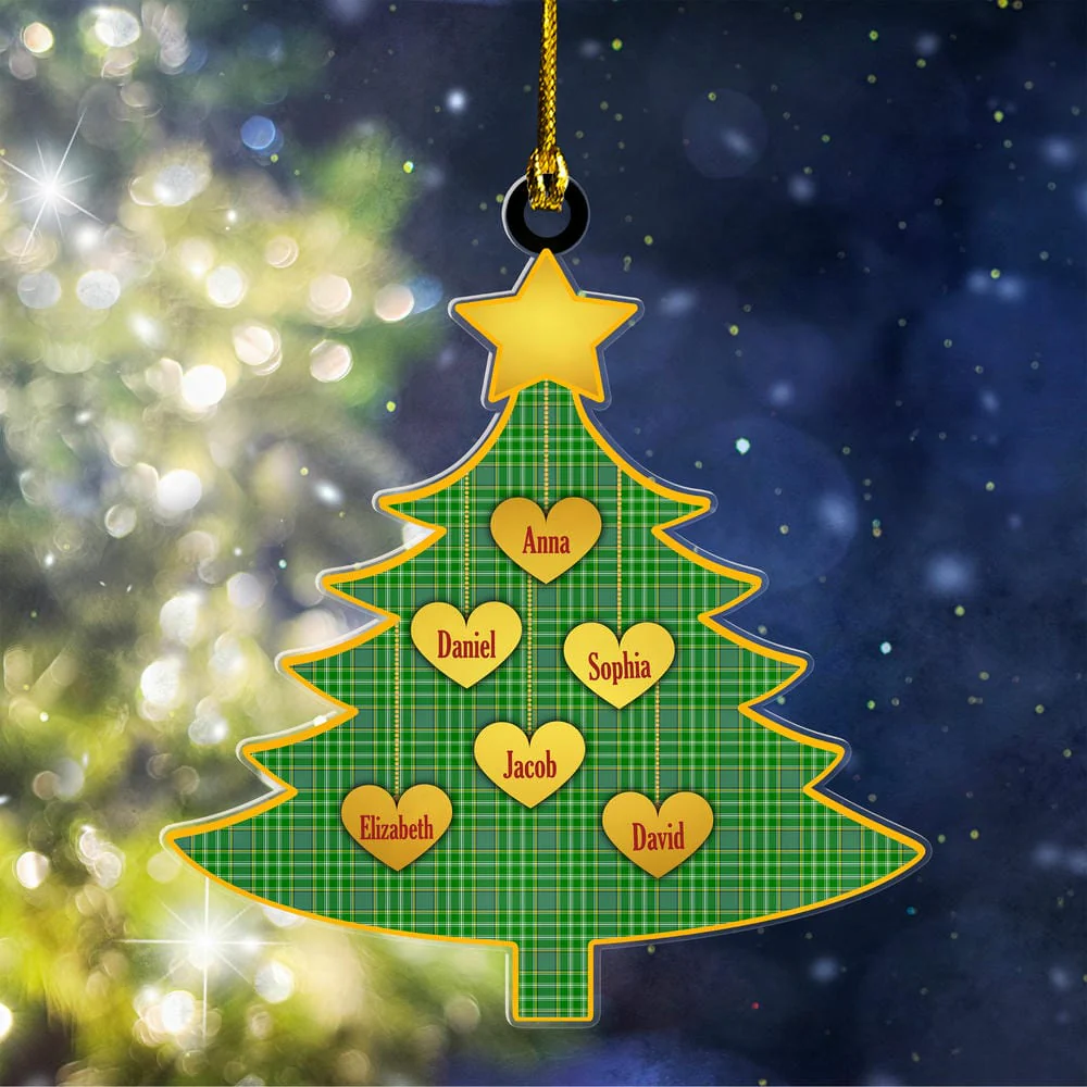Scottish Currie Tartan Ornament Custom Family Christmas Tree