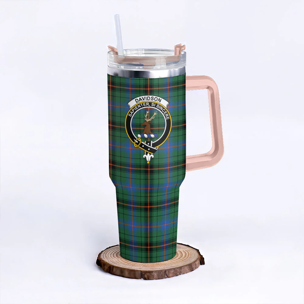 Scottish Davidson Ancient Clan Badge Tartan 40oz Tumbler - Image 4