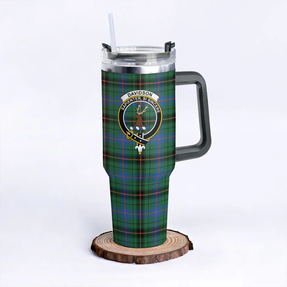 Scottish Davidson Ancient Clan Badge Tartan 40oz Tumbler - Image 6