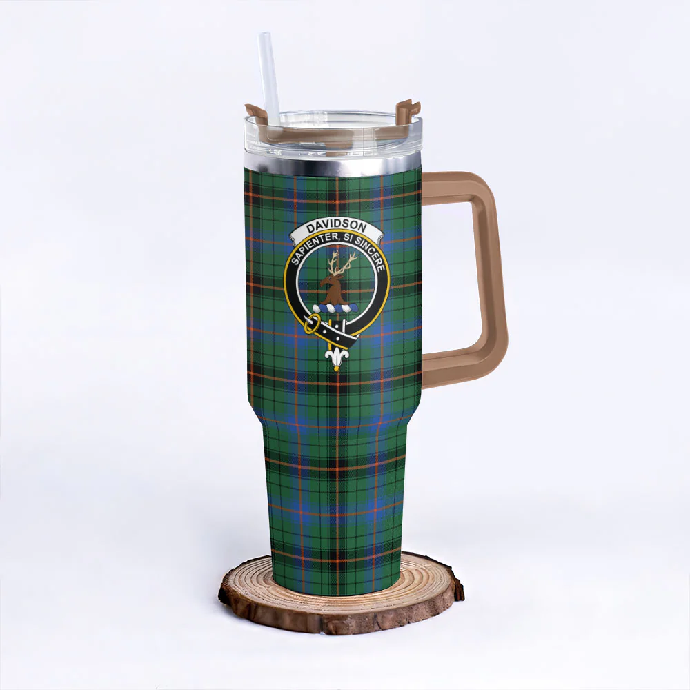 Scottish Davidson Ancient Clan Badge Tartan 40oz Tumbler - Image 9