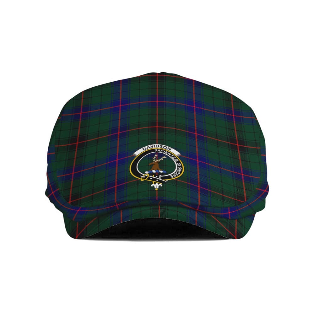 Scottish Davidson Clan Badge Tartan Flat Cap