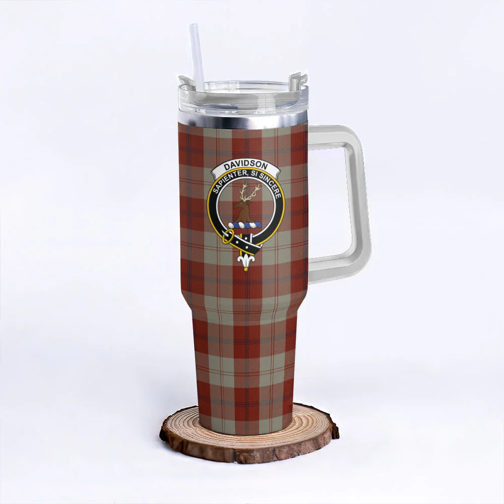 Scottish Davidson Dress Dancers Clan Badge Tartan 40oz Tumbler