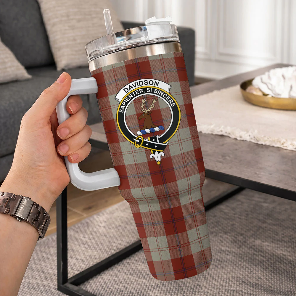 Scottish Davidson Dress Dancers Clan Badge Tartan 40oz Tumbler - Image 10