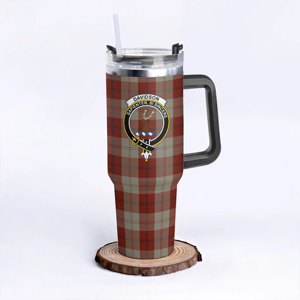 Scottish Davidson Dress Dancers Clan Badge Tartan 40oz Tumbler - Image 3