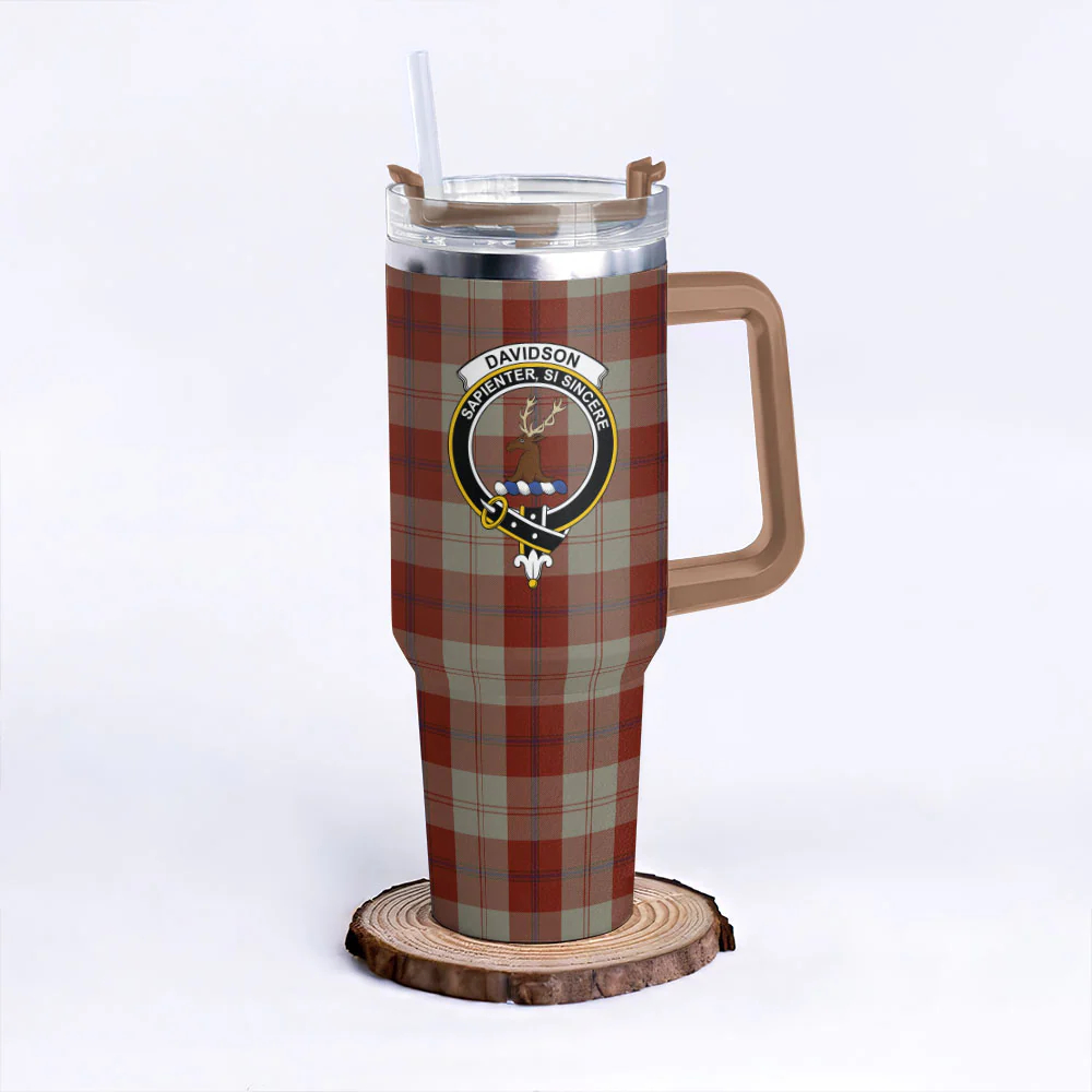 Scottish Davidson Dress Dancers Clan Badge Tartan 40oz Tumbler - Image 9