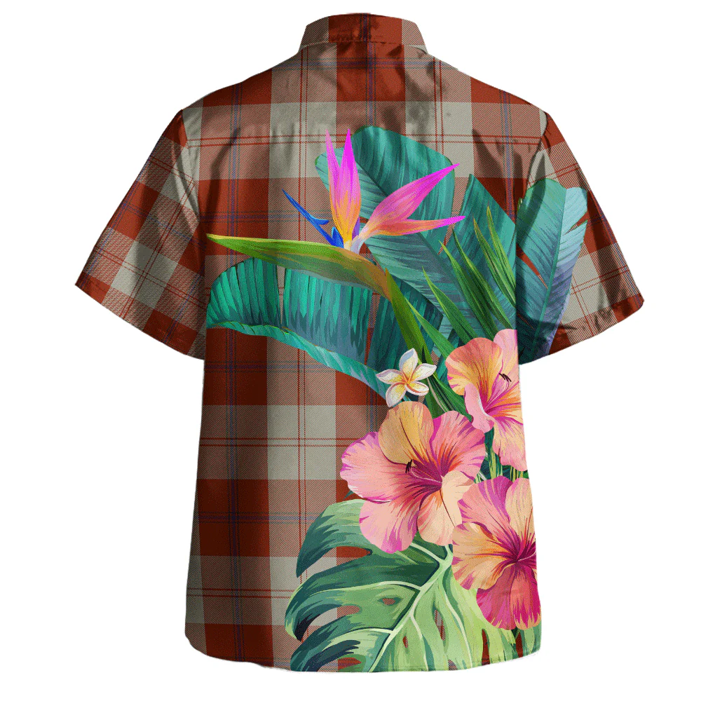 Scottish Davidson Dress Dancers Clan Badge Tartan Hawaiian Shirt Bouquet Tropical Style - Image 4