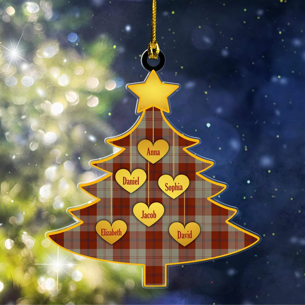 Scottish Davidson Dress Dancers Tartan Ornament Custom Family Christmas Tree