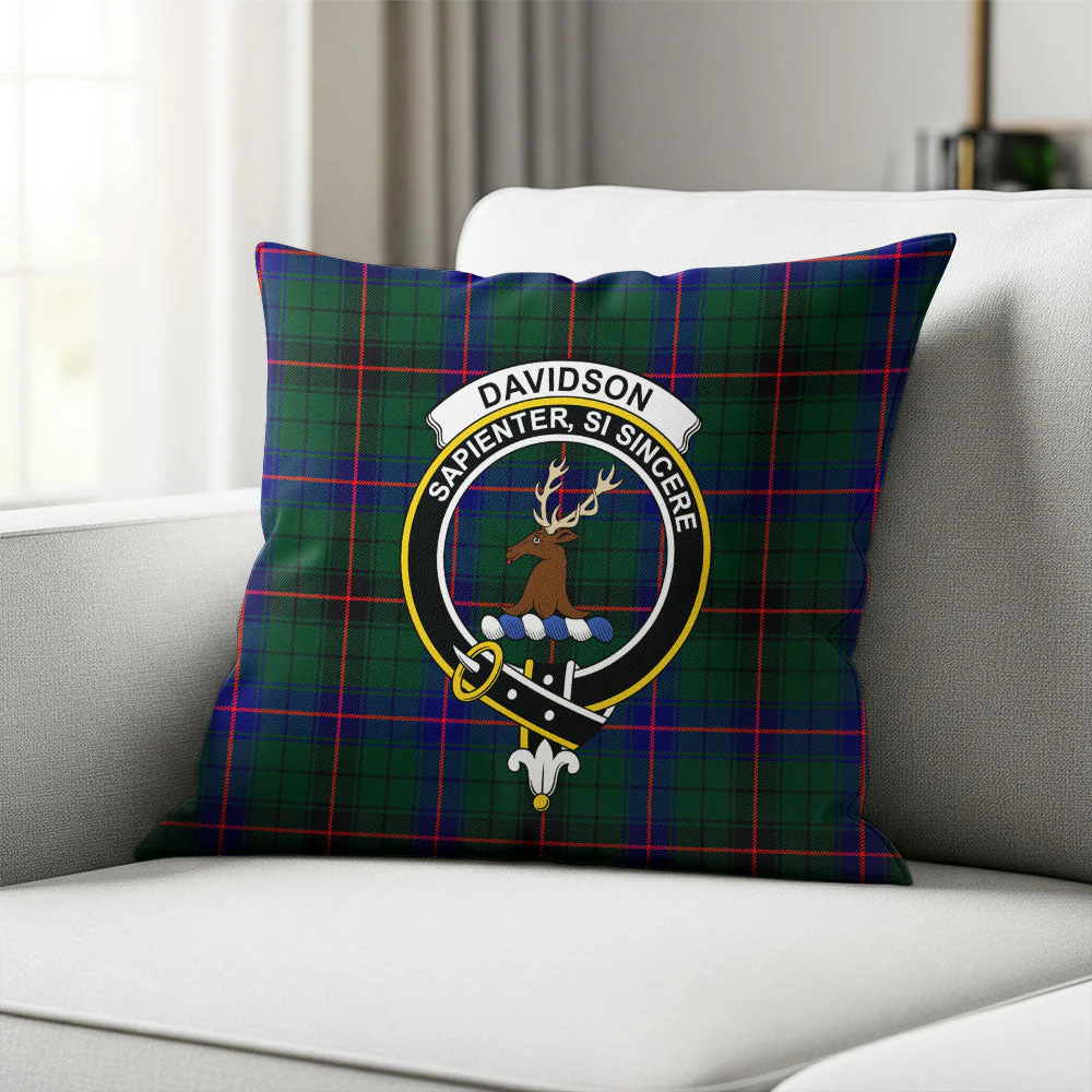 Scottish Davidson Modern Clan Badge Tartan Pillow Case - Image 2