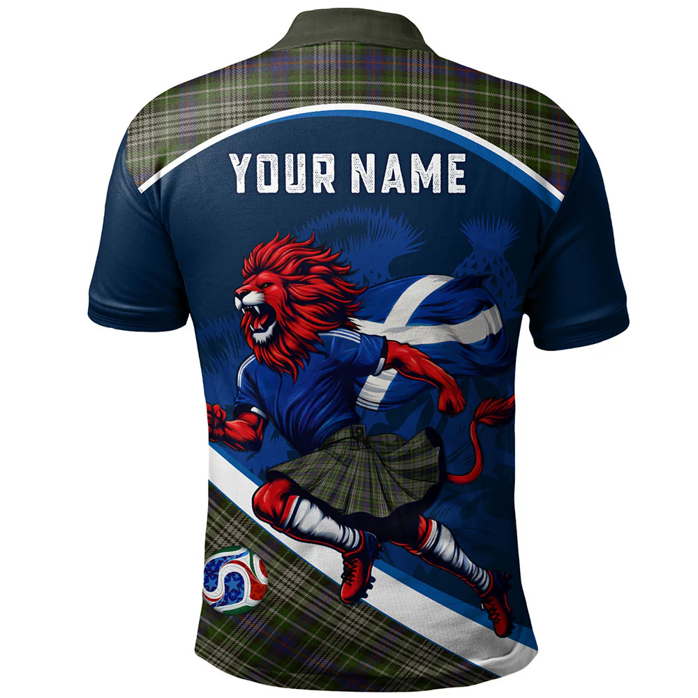 Scottish Davidson Tulloch Dress Clan Badge Tartan Polo Shirt Scotland Lion Brave Highland Spirit - Image 2
