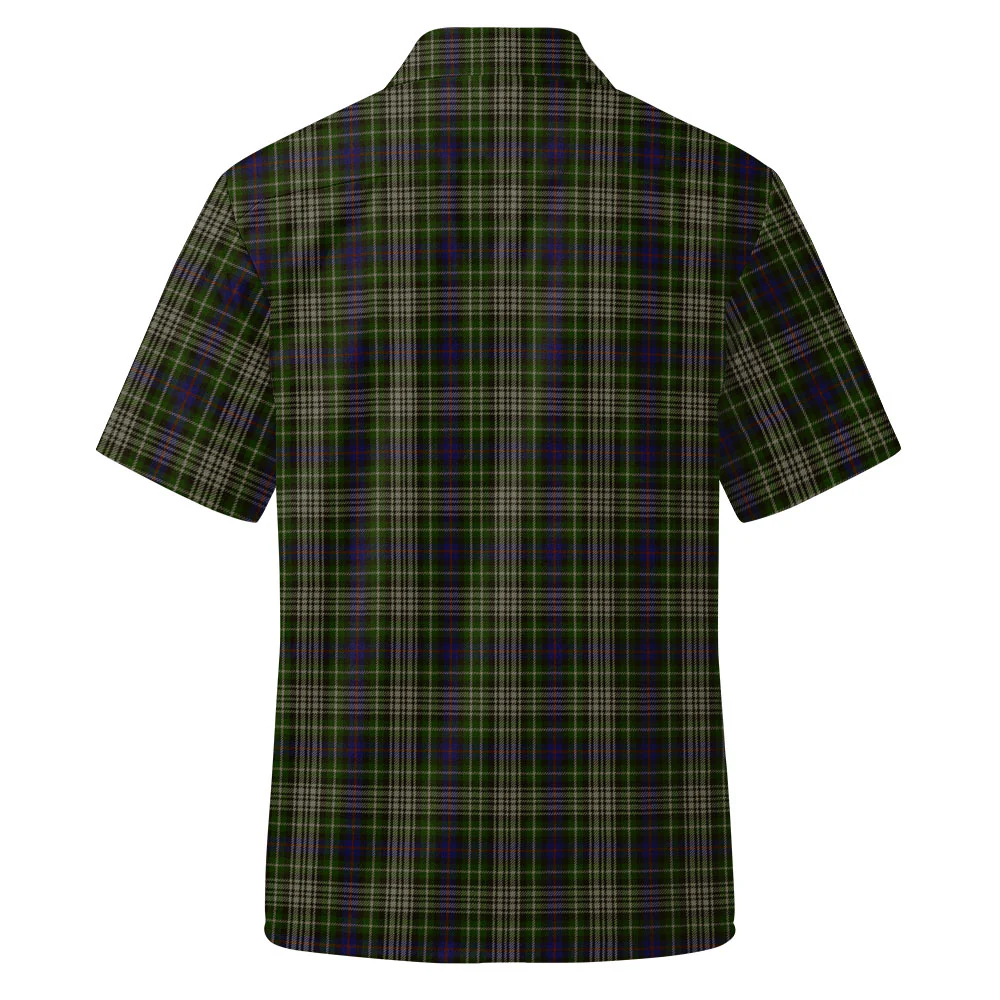 Scottish Davidson Tulloch Dress Clan Badge Tartan Short Sleeve Work Shirt - Image 3