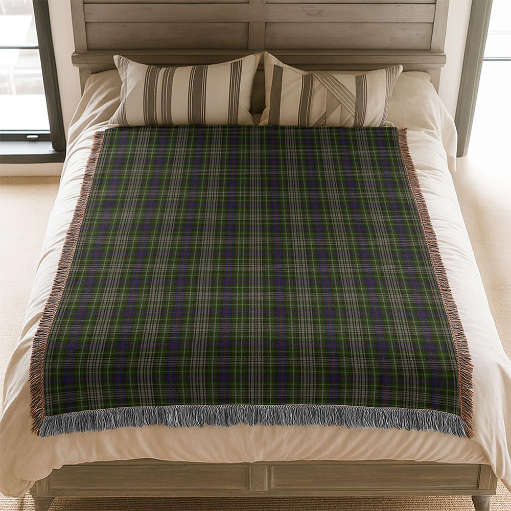 Scottish Davidson Tulloch Dress Clan Badge Tartan Woven Blanket - Image 3