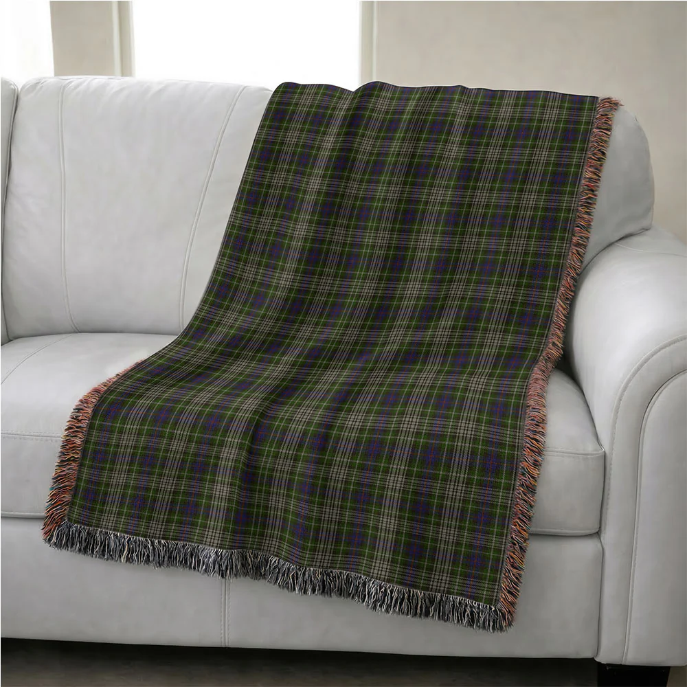 Scottish Davidson Tulloch Dress Clan Badge Tartan Woven Blanket - Image 4