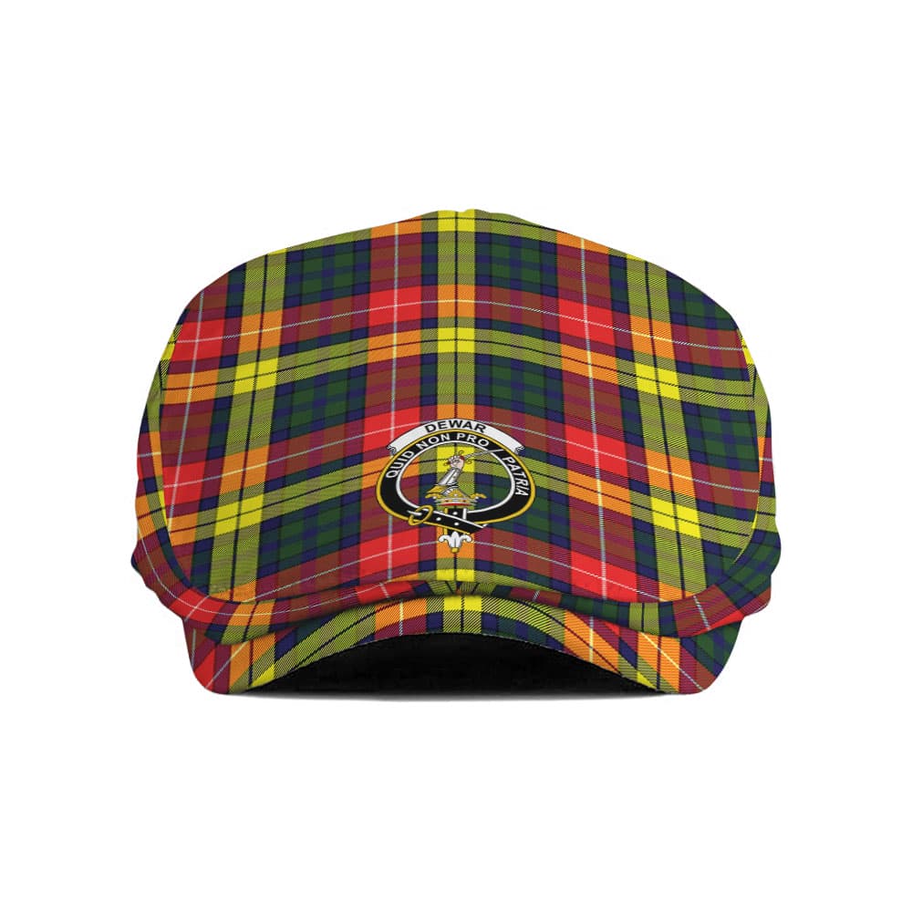 Scottish Dewar Clan Badge Tartan Flat Cap