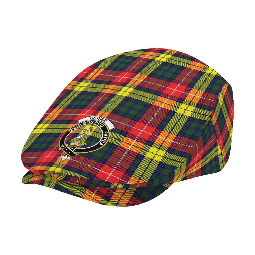 Scottish Dewar Clan Badge Tartan Flat Cap - Image 2