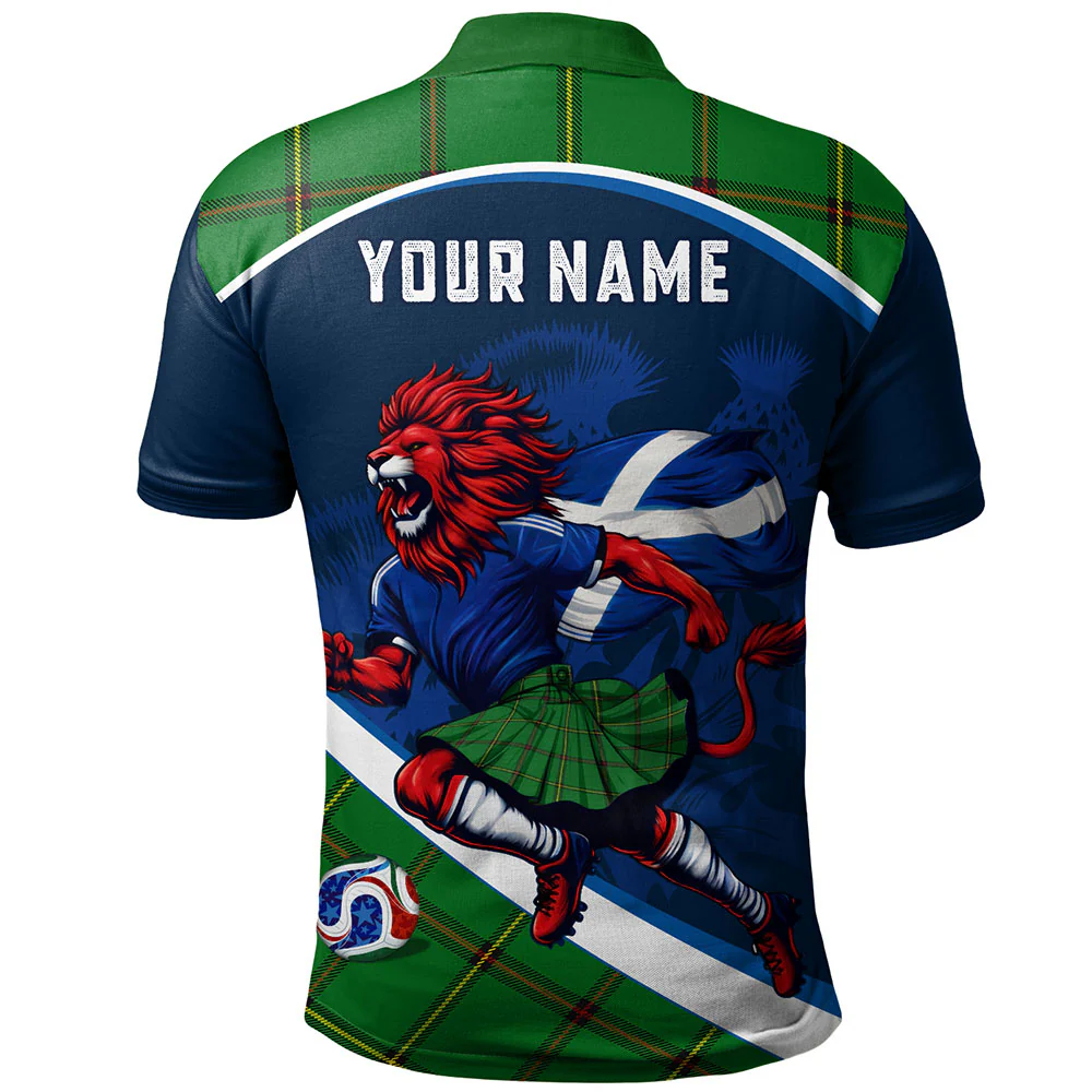 Scottish Don (Tribe-of-Mar) Clan Badge Tartan Polo Shirt Scotland Lion Brave Highland Spirit - Image 2