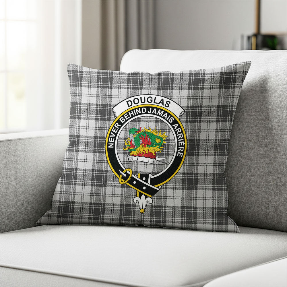 Scottish Douglas Grey Modern Clan Badge Tartan Pillow Case - Image 2