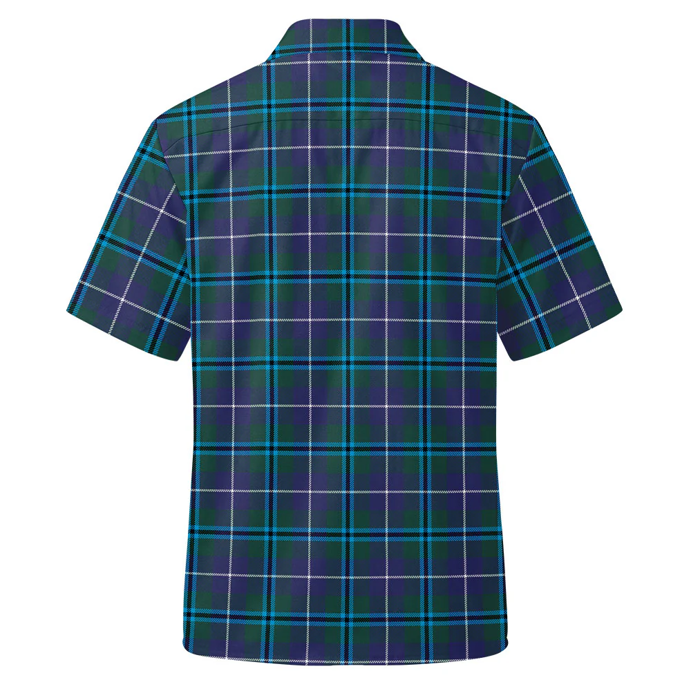 Scottish Douglas Modern Clan Badge Tartan Short Sleeve Work Shirt - Image 3