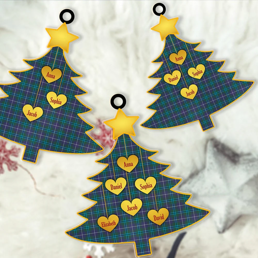 Scottish Douglas Modern Tartan Ornament Custom Family Christmas Tree - Image 2