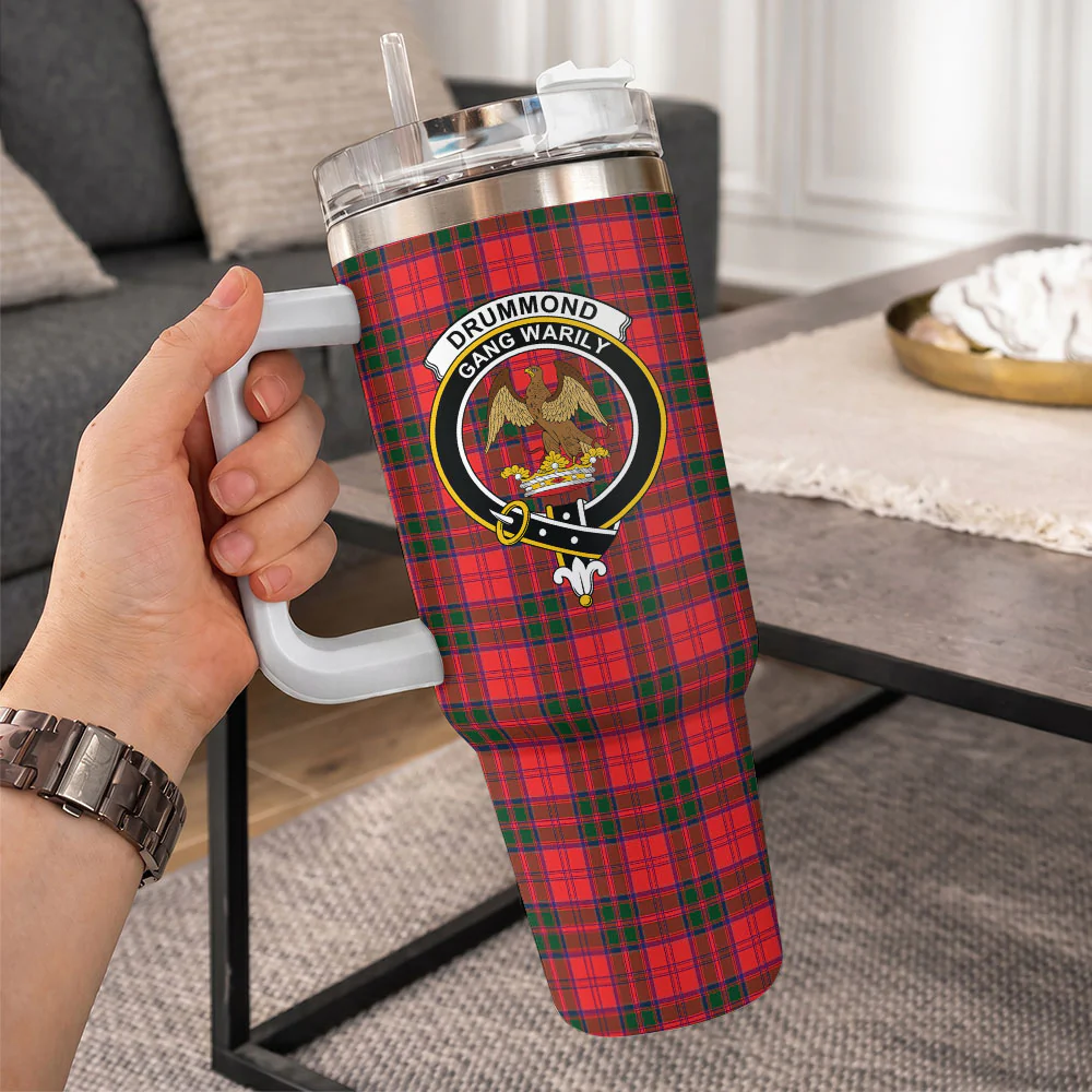 Scottish Drummond Modern Clan Badge Tartan 40oz Tumbler - Image 10