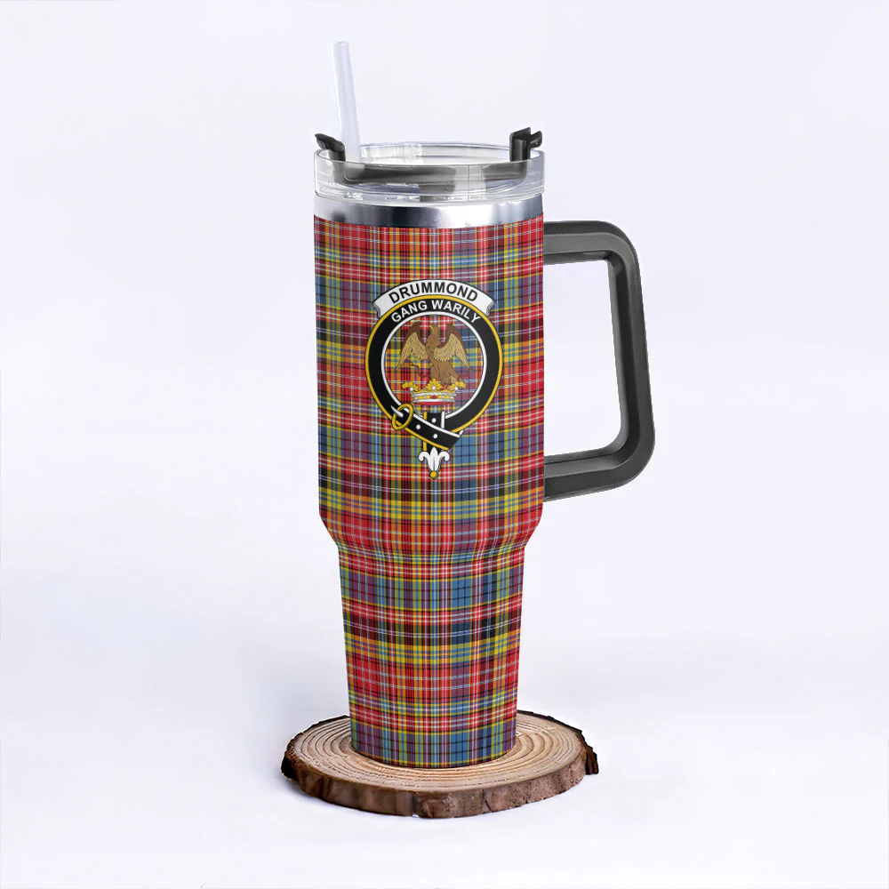 Scottish Drummond of Strathallan Clan Badge Tartan 40oz Tumbler - Image 3