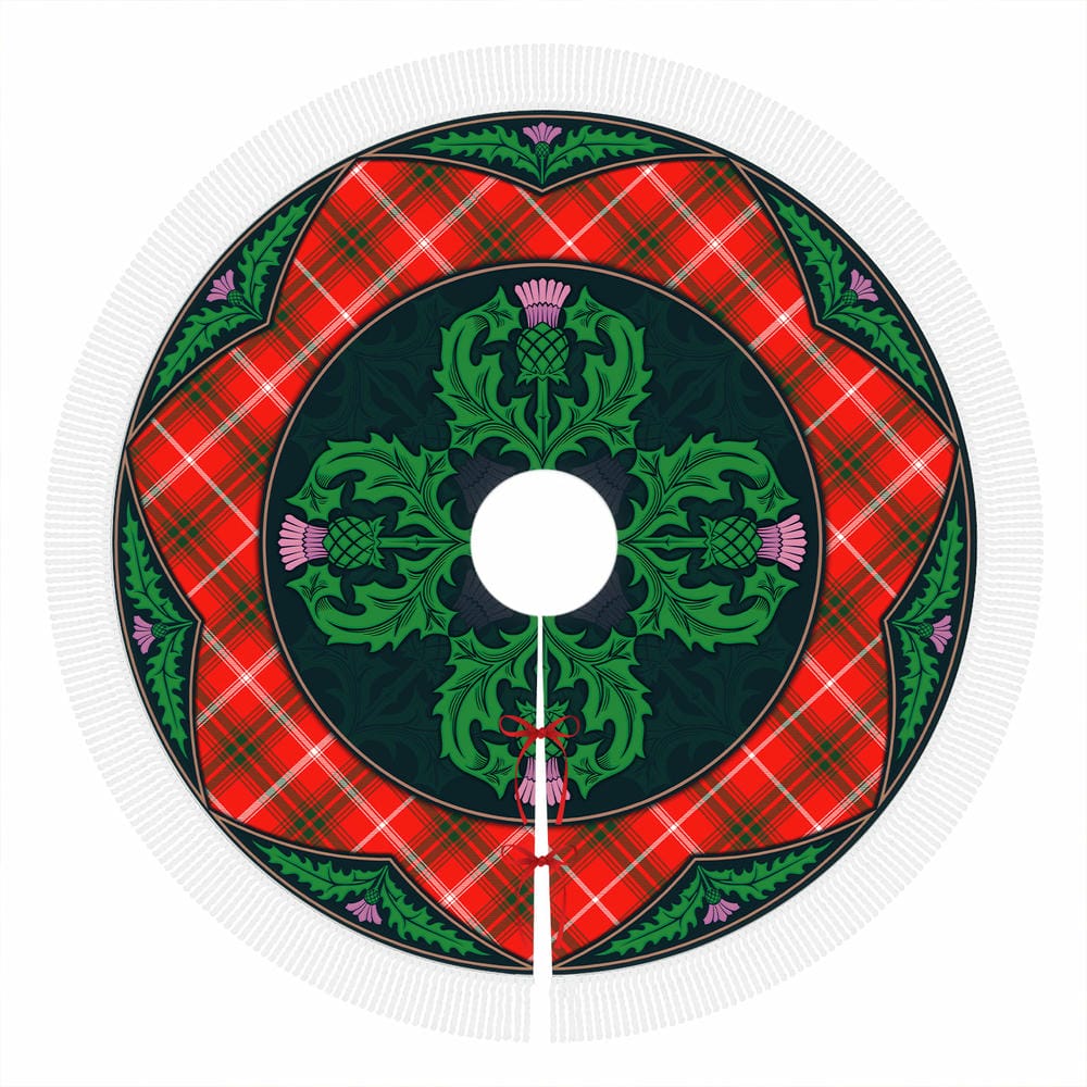 Scottish Duke of Rothesay Modern Tartan Christmas Tree Skirt Old Scottish Thistle Flower - Image 4