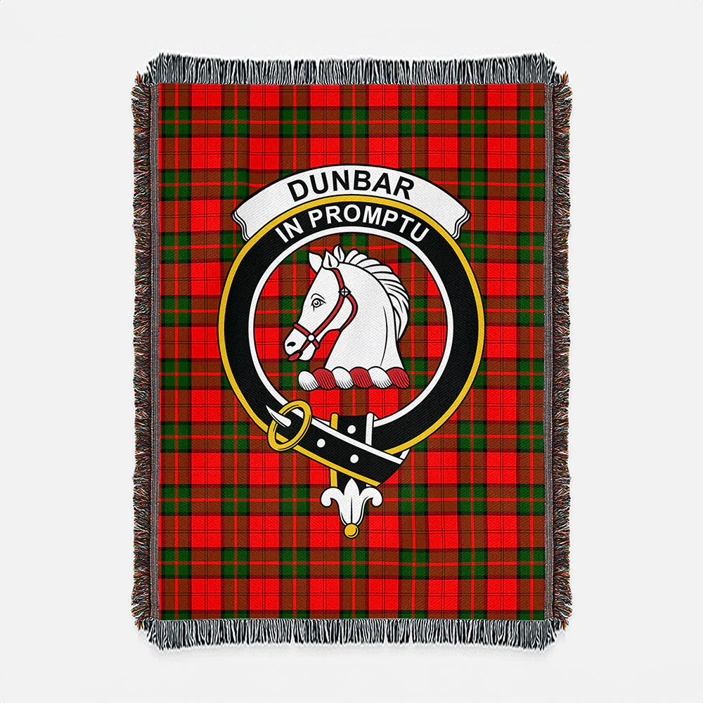 Scottish Dunbar Modern Clan Badge Tartan Woven Blanket - Image 2