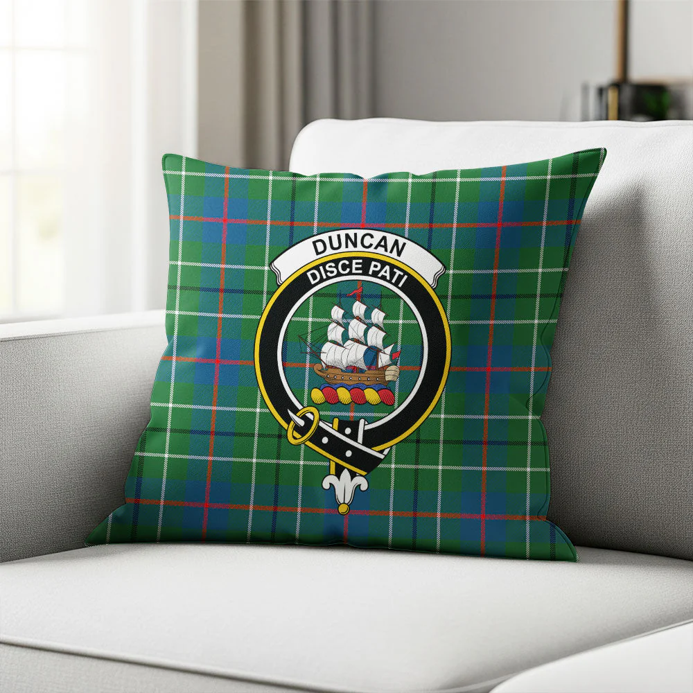 Scottish Duncan Ancient Clan Badge Tartan Pillow Case - Image 2