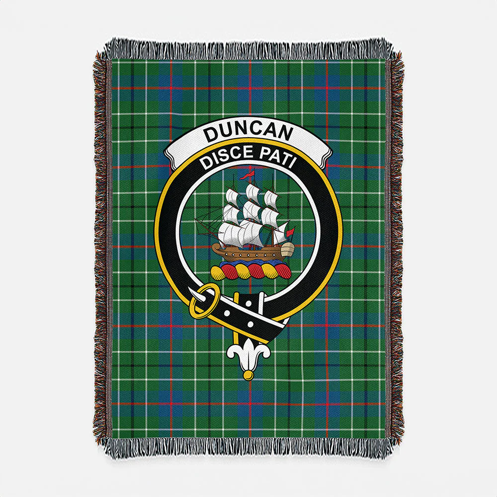 Scottish Duncan Ancient Clan Badge Tartan Woven Blanket - Image 2