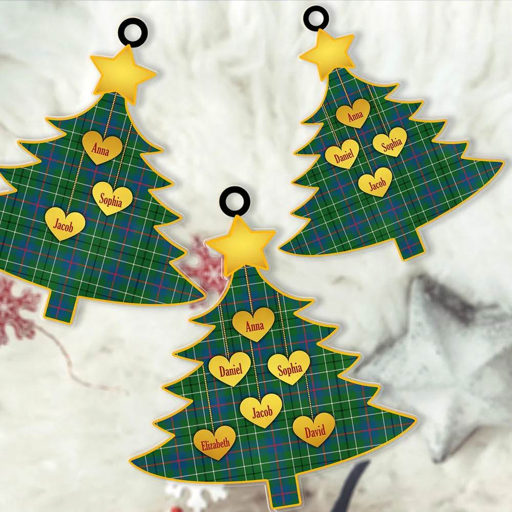 Scottish Duncan Ancient Tartan Ornament Custom Family Christmas Tree - Image 2