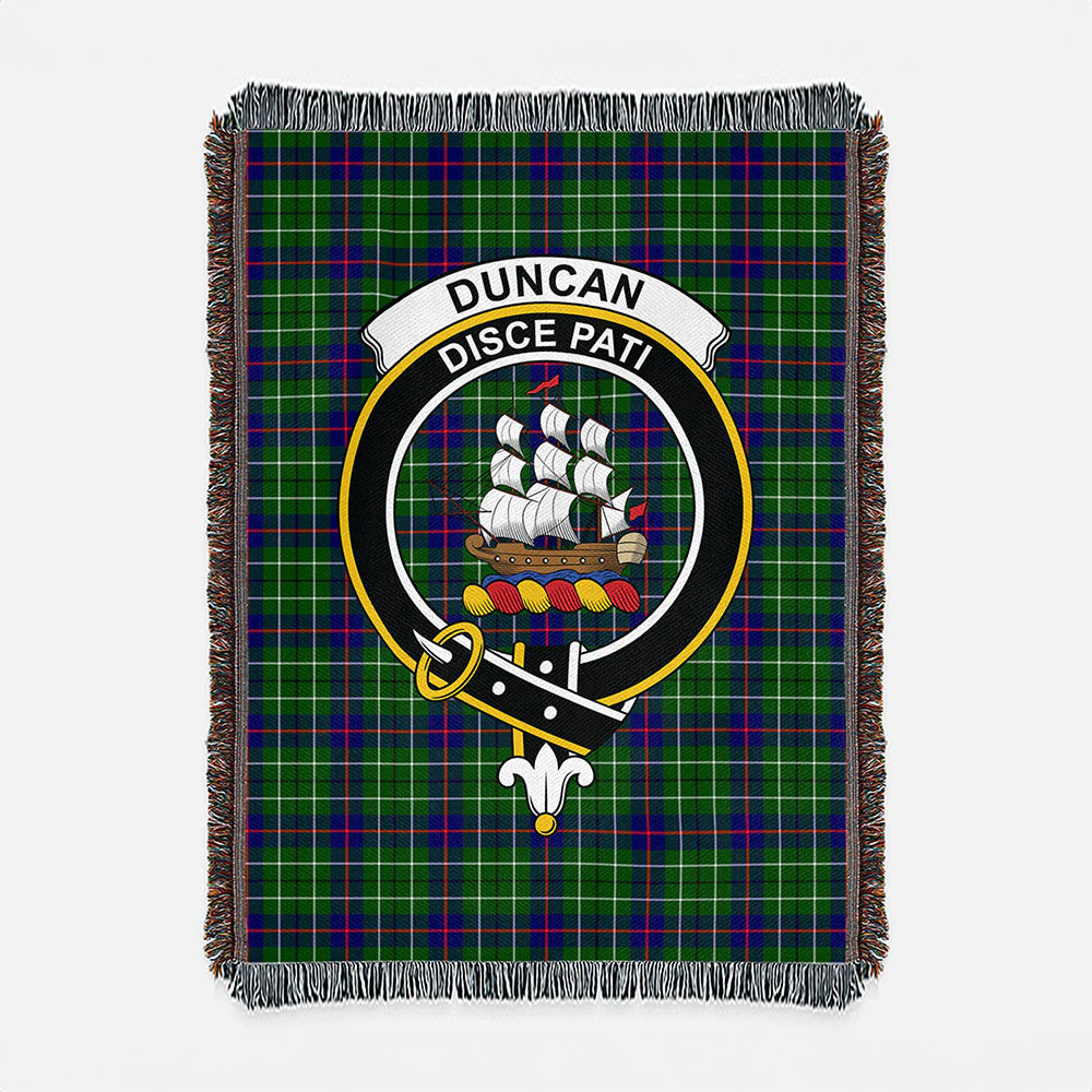 Scottish Duncan Modern Clan Badge Tartan Woven Blanket - Image 2